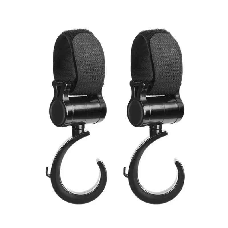 Crochets de Poussette Gaelo — Lot de 2, Pivotants 360°