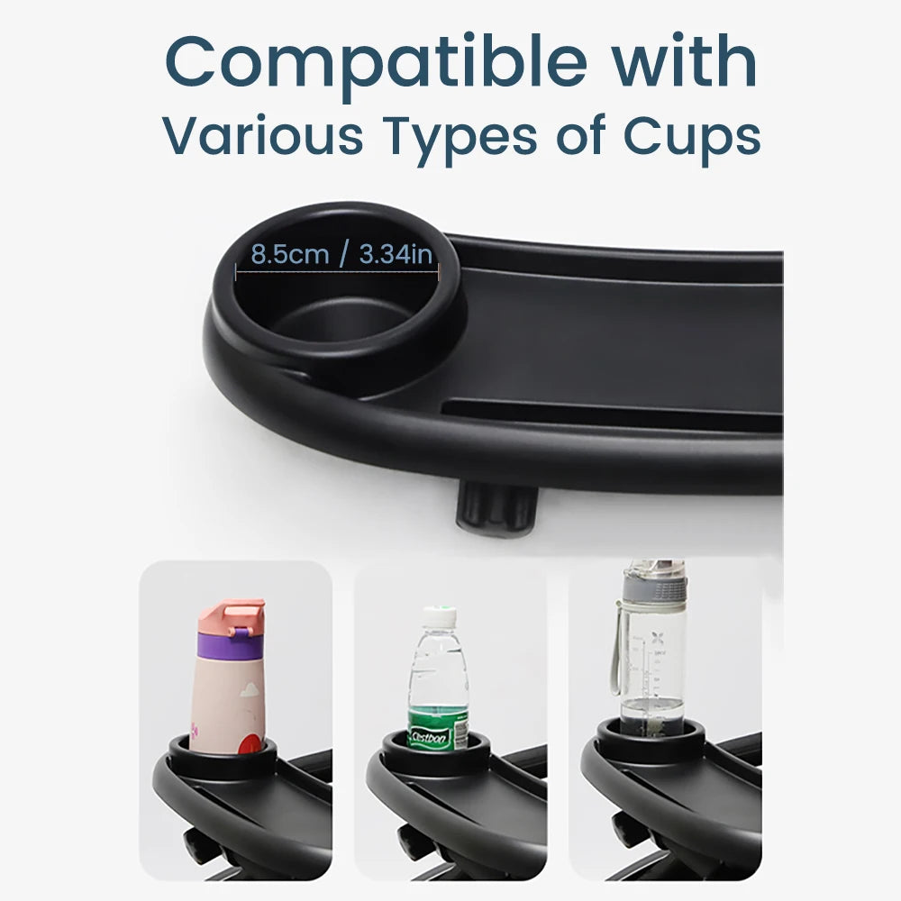 Plateau Repas 3-en-1 Gaelo — Porte-Gobelet & Support Téléphone pour Poussette