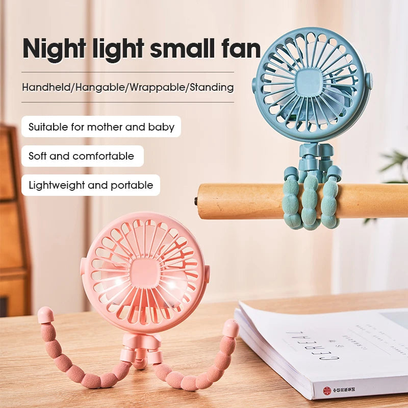 Ventilateur Clip USB Gaelo — Mini Octopus pour Poussette