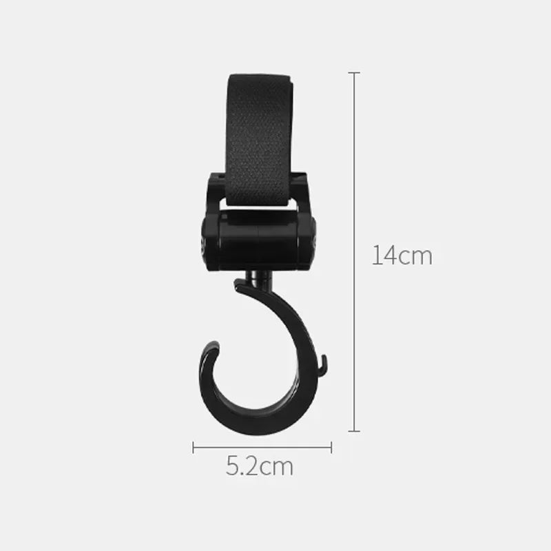 Crochets de Poussette Gaelo — Lot de 2, Pivotants 360°