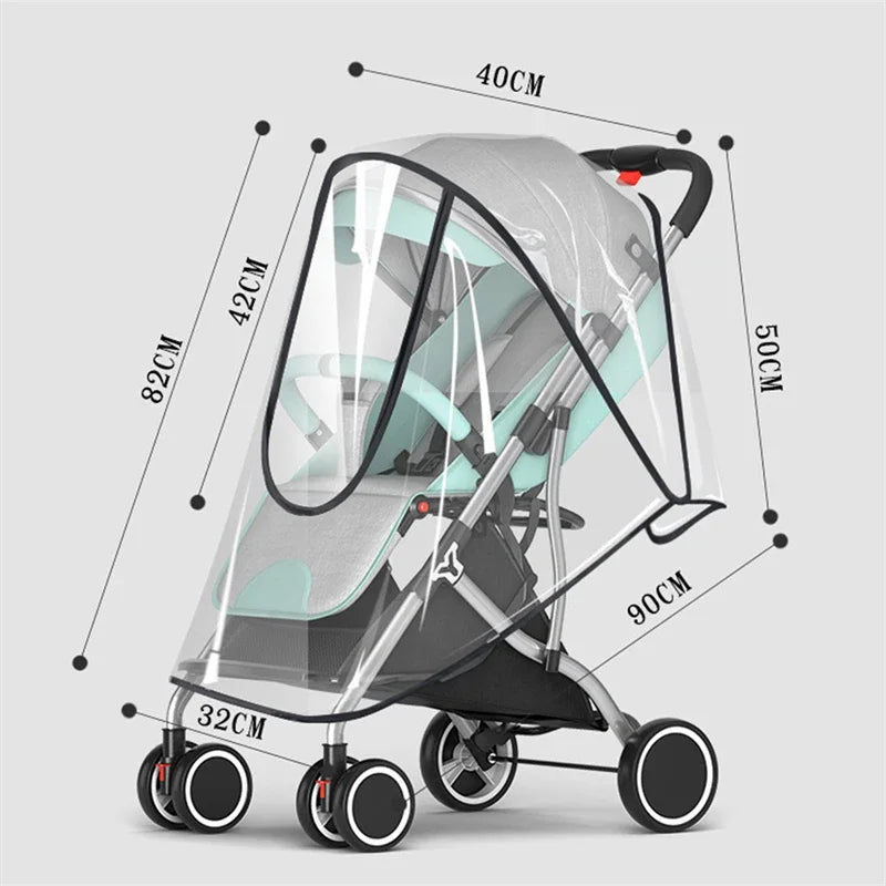 Housse de Pluie Universelle Gaelo — Protection Imperméable Transparente pour Poussette