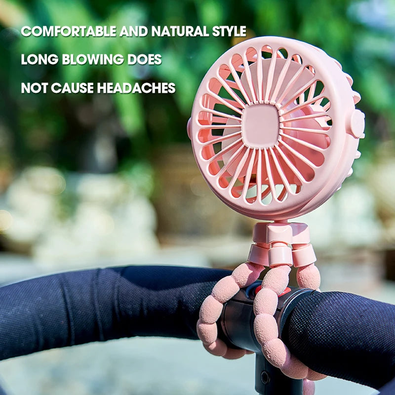 Ventilateur Clip USB Gaelo — Mini Octopus pour Poussette